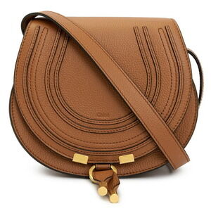 Chloe Marcie saddle crossbody bag tan brown